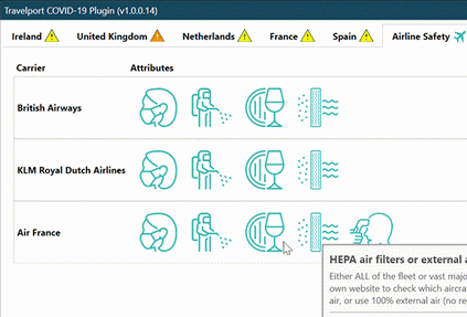 Travelport COVID-19 Plugin для Smartpoint с трекером Airline Safety