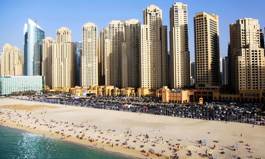 jumeirah beach residence пляж